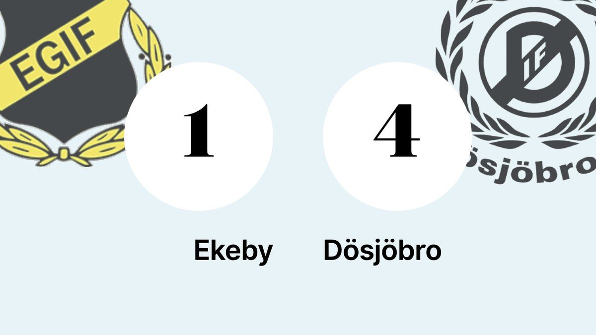 Förlust för Ekeby hemma mot Dösjöbro
