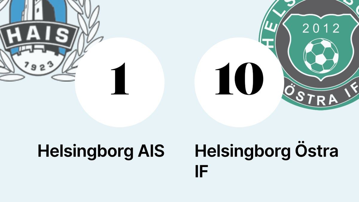Målfest för Helsingborg Östra IF mot Helsingborg AIS