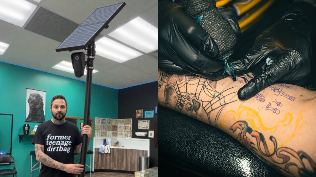 Tattooist offers free tattoos to anyone who brings him a Flock camera