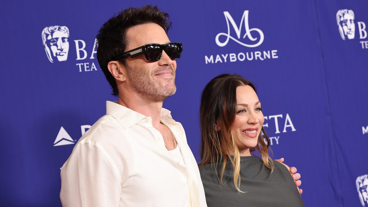 Kaley Cuoco Flaunts Her Baby Bump at BAFTA TV Tea Party with Fiancé Tom Pelphrey