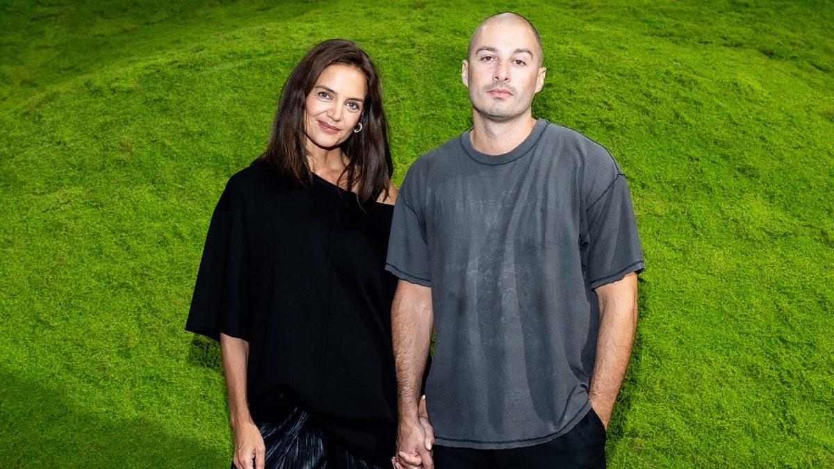 Katie Holmes & Boyfriend Jason Bard Yarmosky Couple Up for Cult Gaia NYFW Show