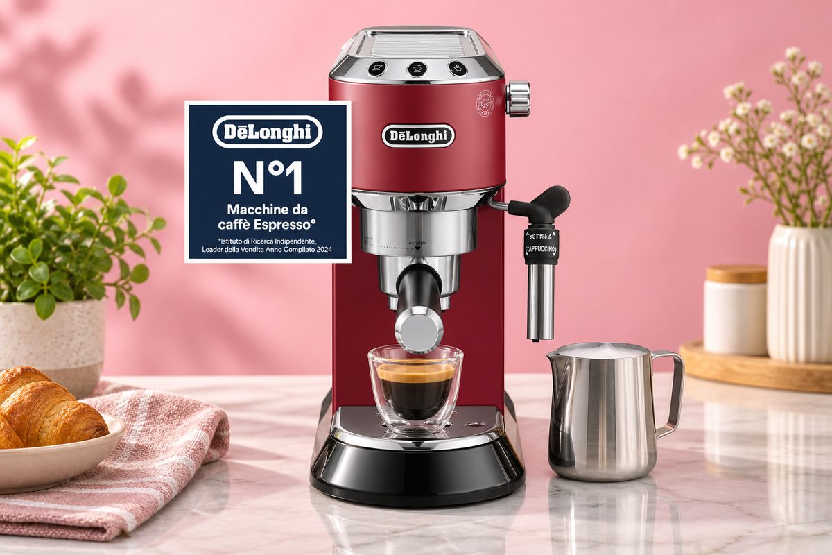 De'Longhi Dedica a 150,84€, espresso e cappuccino senza ingombrare il piano