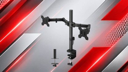Anzeige: Monitorhalterung für zwei Monitore bis 27 Zoll günstig bei Amazon