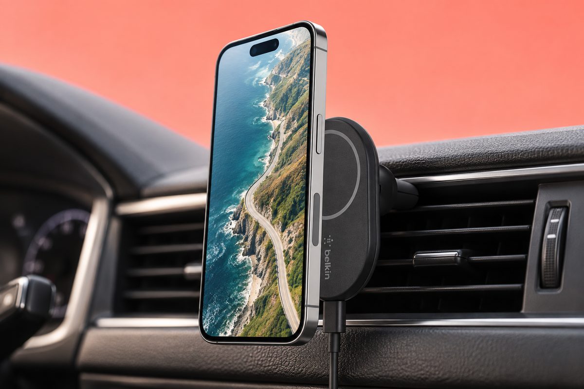 Belkin BoostCharge al 48%: iPhone fermo e in carica mentre guidi
