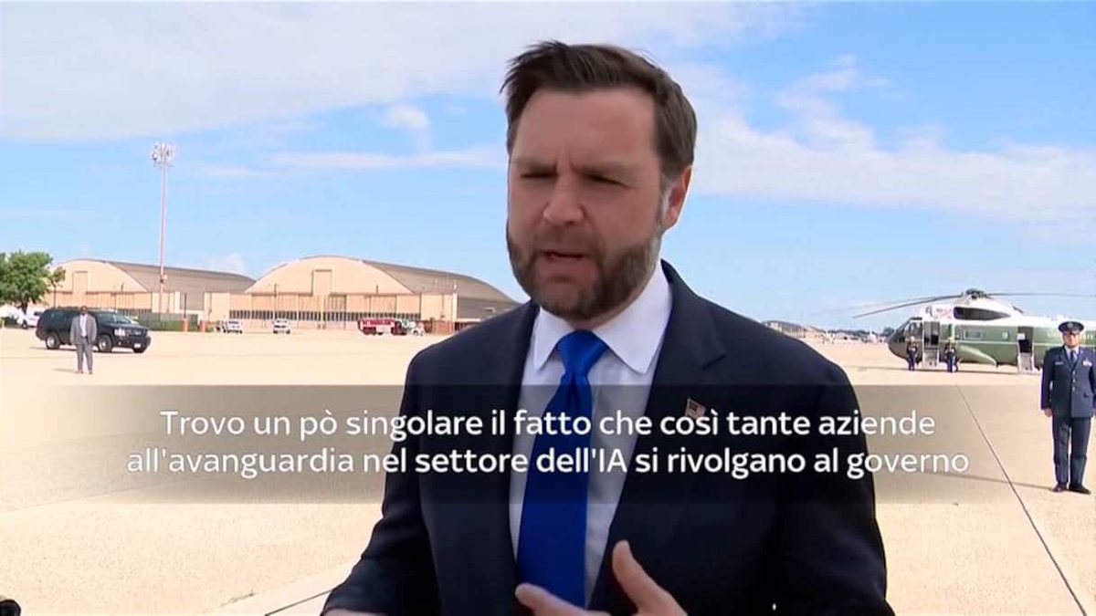 Intelligenza artificiale, Vance: curiosa la protesta delle aziende