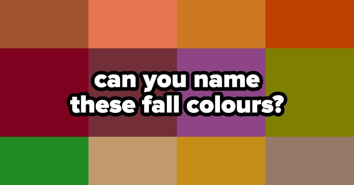 If You Can Get 12/16 On This Autumn Colours Quiz, You're A Certified Colour Connoisseur
