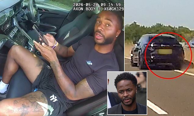 Raheem Sterling pleads GUILTY to dangerous driving and possessing 'hippy crack' after crashing his £270,000 Lamborghini…