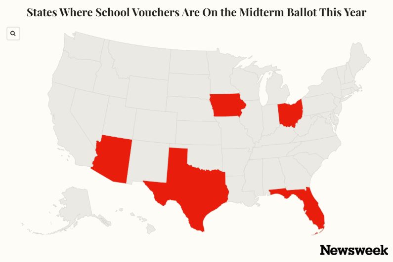 Map Shows Where School Vouchers Have Become Major Election Issue