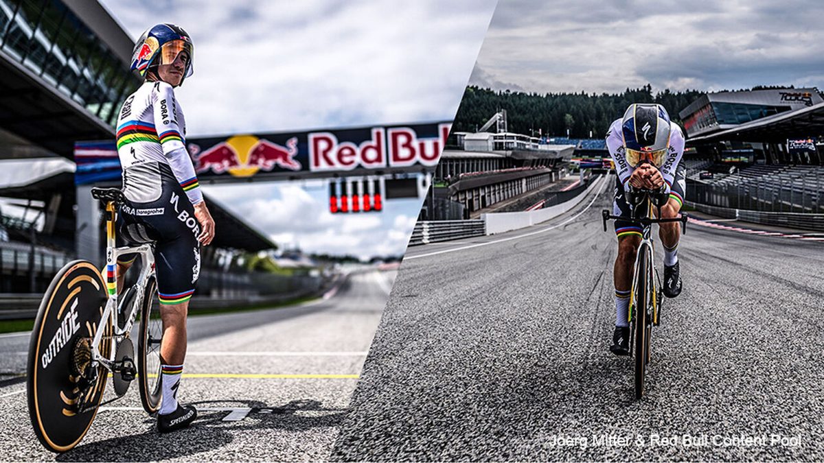 "Ik leg de lat hoog": Remco Evenepoel draaide voor het WK tijdrijden warm op F1-circuit in Spielberg