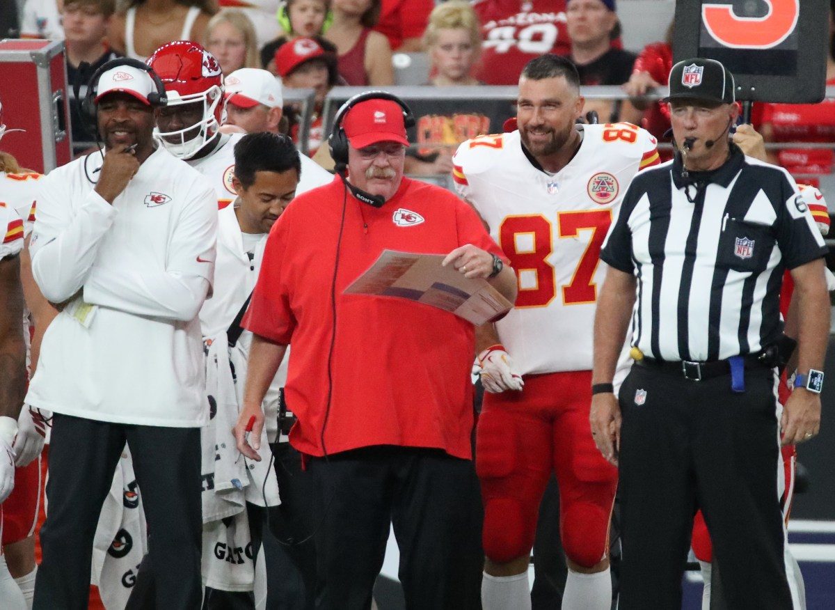 Chiefs' Andy Reid Reacts to Week 1 Performance From 'Old Man' Travis Kelce
