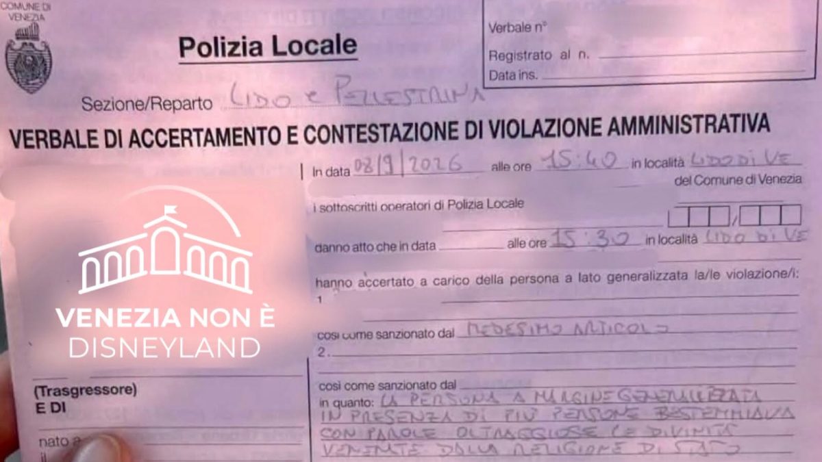 Evita un pedone, bestemmia e viene multato: l’incredibile storia di un motociclista a Venezia