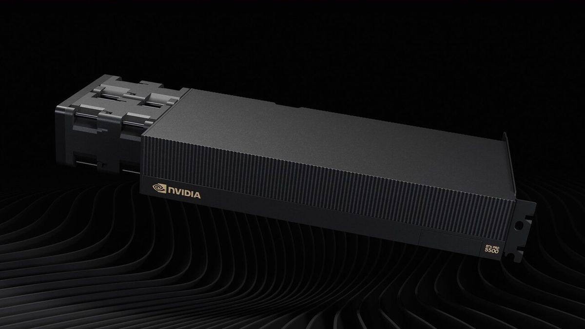 Nvidia RTX Pro 5500: Grafikkarte mit 84 GB Speicher und Doppel-Turbinen-Kühler