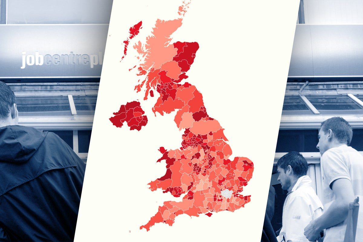 Mapped: Worst places in UK to be young and unemployed – as one town has just one vacancy per 22 young people